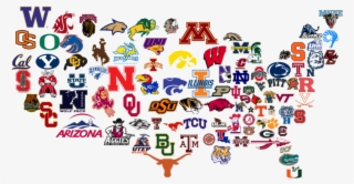 College Football Teams Logos Clipart College Football - Map Of Usa Colleges #5136167