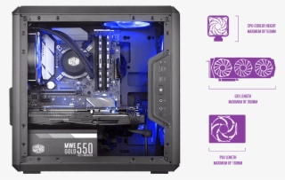 The Masterbox Q300l Case Supports Cpu Coolers Up To - Cooler Master Masterbox Q300l #5136700