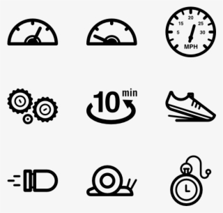 Speeddometer And Time - Speedometer Icons #5141312