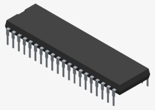 Pic18f4520 I/p - Microchip - 3d Model - Dual In Line - Atmega 16 Png #5143927