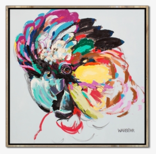 Black Cockatoo On Light Grey Art Print - Modern Art #5144996