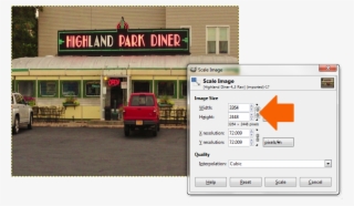 In The Image Menu, Open The Scale Image Dialog Box - Pickup Truck #5145349