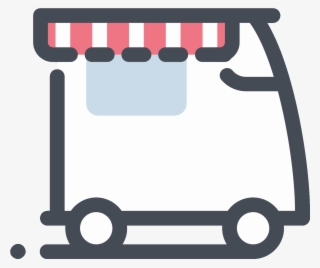Food Truck Icon - Vector Food Truck Dibujo Camion De Frente Png #5146119