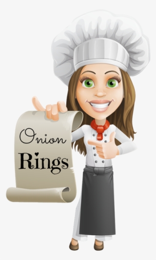 My Youngest Daughter Loves Onion Rings - Pastry Chef Cartoon Girl #5147580