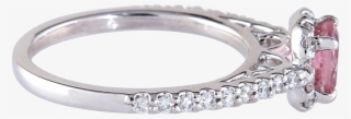 Morganite & Cathedral Diamond Halo Ring - Pre-engagement Ring #5148091