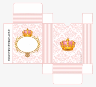 Caixa Giz De Cera "coroa Rosa Menina" #5149470