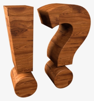 Transparent Png Exclamation And Question Mark Wood - Portable Network Graphics #5151241