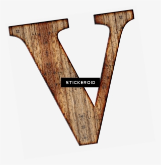 Wooden Capital Letter V - Plank #5151396
