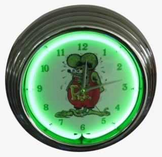 Rat Fink Neon Clock - Ratfink Ed Big Daddy Roth Kustom Kulture Art 24x18 #5151571