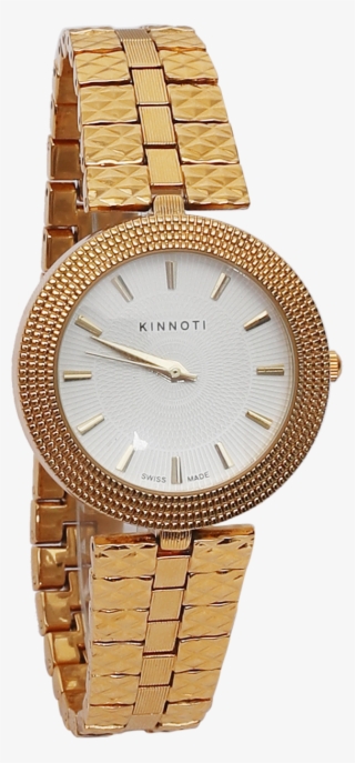 Analog Gold Plated White Dial Women's Watch - Gold #5153579