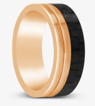Tsar 8mm Rose Gold Plated Stainless Steel Carbon Fibre - Nwj Jewellery #5153776