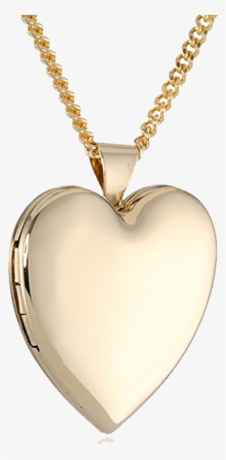 Hand Polished 18k Gold Plated Heart Chain Locket Necklace - Necklace #5154420