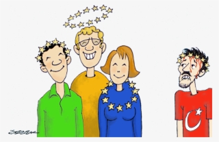 Family Cartoon Of 5 - European Family Cartoon #5154705
