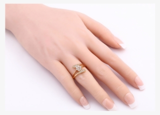 Zirconium Crystals New Fashion Palm Gold Plated Rings #5154761