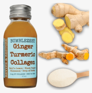 Ginger Turmeric Collagen Bottle With Ingredients - Bruce Cost Ginger Ale #5154931