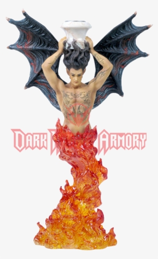 Tattooed Demon Candle Holder - Unicorn Studios Wu74944aa Candle Holder Tatooed Demon #5155216