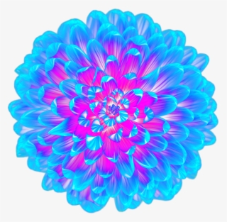 Light Blue Flower Cartoon Hand Painted Effect - Light Blue Flowers #5155977