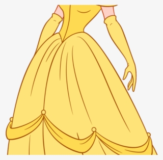 Yellow Dress Clipart Beauty And The Beast Dress - Disney Princess Belle ...