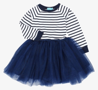 Petite Bello Dress Navy Blue / 3t Striped Princess - Dress #5157985