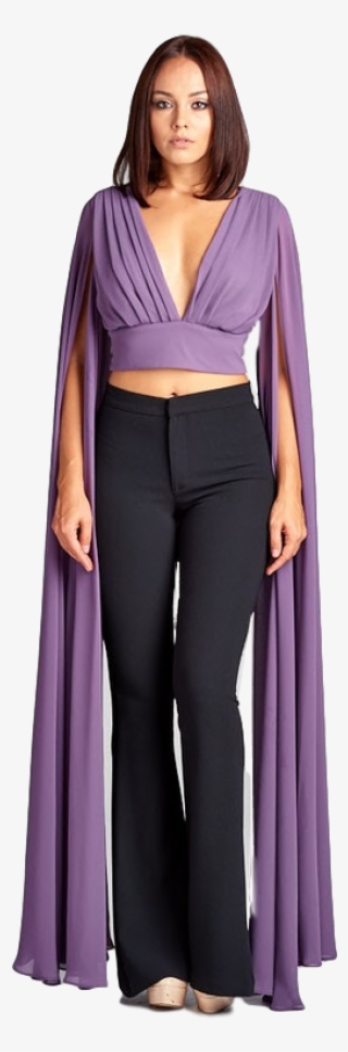 Purple Rain Cape Blouse - Purple Rain #5158777