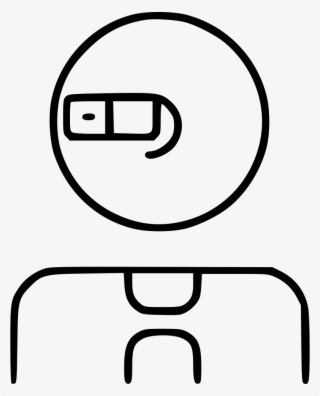 Man Augmented Reality Glasses Eyewear Device Future - Line Art #5164338