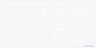 The Nutrition Facts And Ingredients Of Only One Variant - Symmetry #5164393
