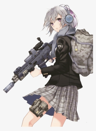Report Abuse - Anime Girl Fighter With Gun #5174165