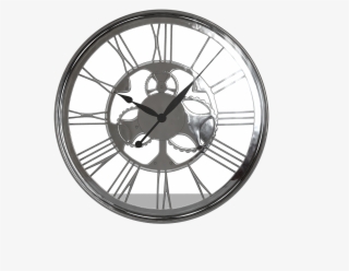 Wall Clock Gear - Horloge Bois Et Metal Blanc #5174552