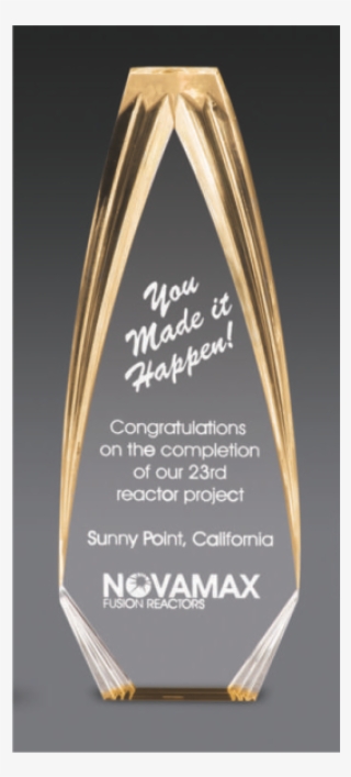 Diamond Carved Obelisk Award A124 - Diamond Obelisk Award Gold #5176000