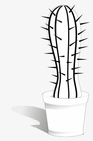 Cactus Clip Art Black And White - Clip Art #5176185