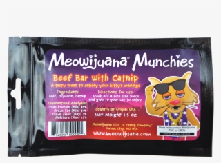 Meowijuana Munchies - Chewy Beef Bar And Catnip Cat #5177076