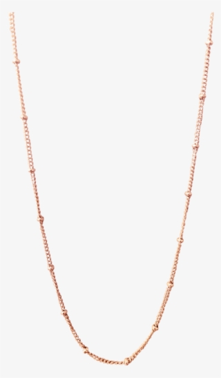 Love Lockets Rose Gold Short Fine Ball Chain 50cm - Necklace #5179604