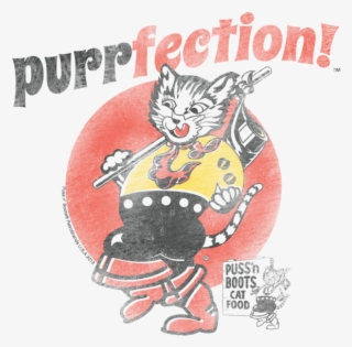 Kids T-shirt: Youth: Puss N Boots - Purrfection, 3x3in. #5180231