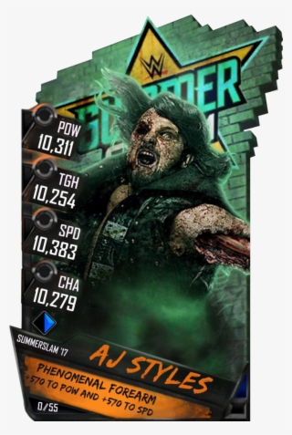 Ajstyles S3 15 Summerslam17 Ringdom Zombie - Wwe Supercard Zombie Cards #5180593