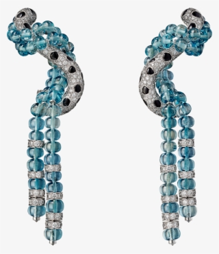 Panthère De Cartier High Jewellery Earringsplatinum, - Cartier Panther Green Earrings High Jewelry #5183084