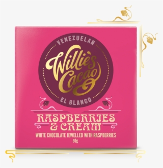 Raspberries And Cream, White Chocolate Raspberries - Willies Cacao Willie's Raspberry & Cream White #5184303