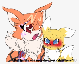 Digimon Clipart White Cat - Meicrackmon And Renamon #5184601