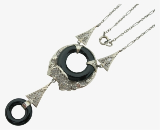 Here's An Exquisite 14k White Gold Filigree Necklace - Locket #5184670