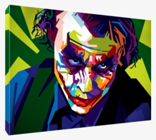 Canvas Stretched And Gallery Wrapped Over - Heath Ledger In Wpap #5185680