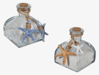 Square Glass Bottle With Cork Lid #5185681