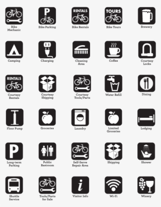 New Bike Friendly Icons - Black And White Icons Rainmeter #5187907