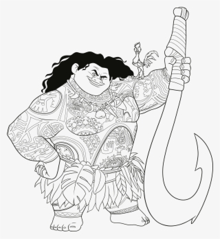 Maui Moana Colouring - Kit Sello Disney Infantil - Vaiana - 6 Uds #5188781