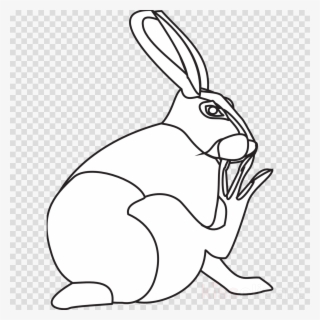 Line Art Clipart Domestic Rabbit Easter Bunny - Clip Art Employee Of The Month Png #5191276