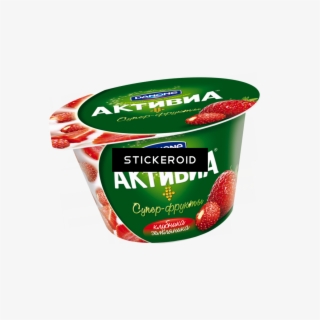 Yogurt - Йогурт Активиа Яблоко И Чернослив, 2.4%, 210г #5191934