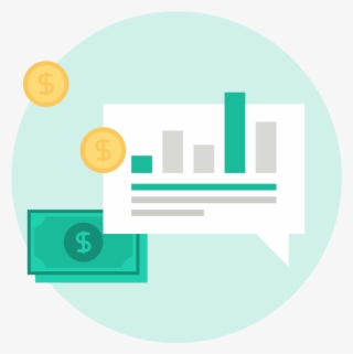 A Bar Graph Surrounded By Money - Bar Chart #5192681