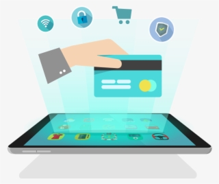 Custom Illustration Of A Hand Holding A Credit Card - E-commerce #5192891