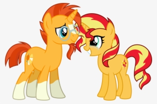 Banner Stock Cousins Clipart Personality - Mlp Sunburst And Sunset #5193238