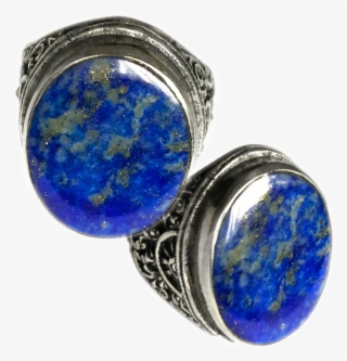 Celestial Azure Lapis Lazuli Stone Set In A Balinese - Lapis Lazuli #5193239