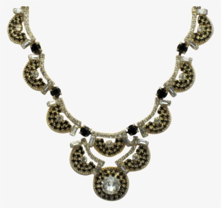 Clip Free Library Classy Hobe Black Rhinestone - Clear Rhinestone Choker #5193924