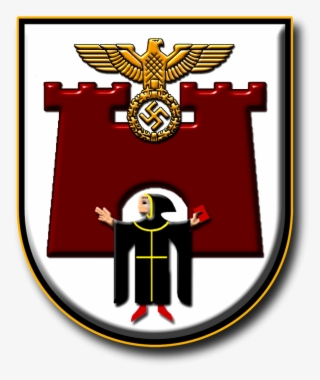 Copyright Peter Crawford 2013 Deuche Heraldic 1939-1945 - Munich (blk).png Shower Curtain #5197657